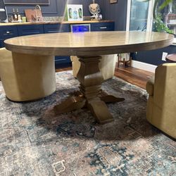 Round Wooden Dining Table 