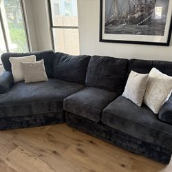 Charcoal Wedge Sectional Couch