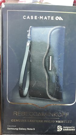 Rebecca minkoff genuine leather folio wrislet for Samsung galaxy note 5