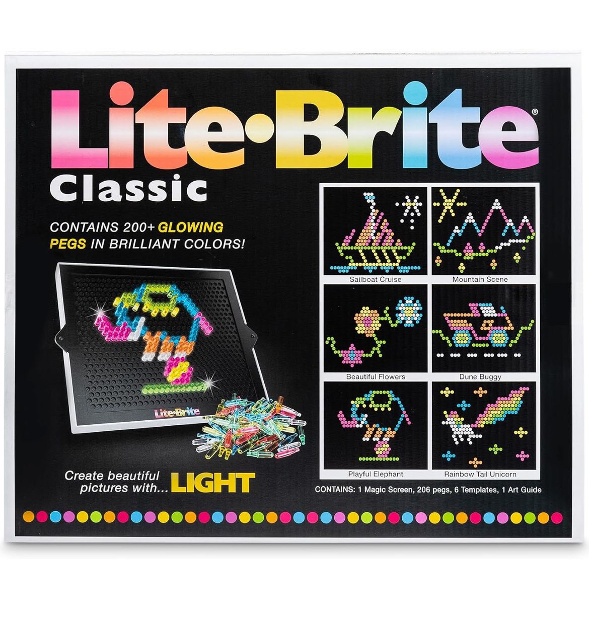 Lite-Brite Classic, your favorite retro toy - Create Art with Light, NEW