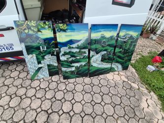 4 piece wall of China art