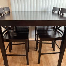 Wooden Table & 4 Wooden Chairs