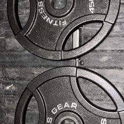 Fitness Gear 45 pound metal plates