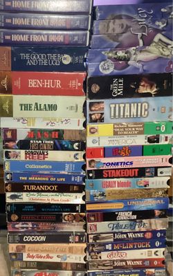 44 VHS Tapes lot used tapes Comedy drama Tv shows and more UNTESTED
