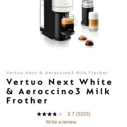 Nespresso Machine And Aeroccino 3 Milk Brother Brand New $80 Open Box