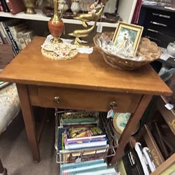 Nice Vintage Wood Side Table or Small Desk