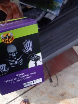 Spirit Halloween White Window Creeper Plus LED Spotlight