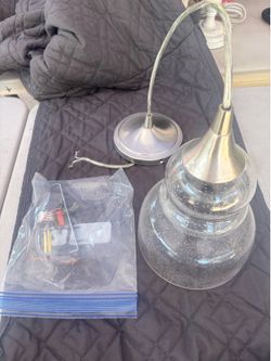 Pendent Light Seeded Glass