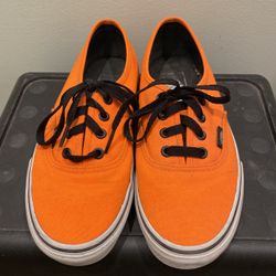 VANS Lace Up Four Eyelet Neon Orange Size Mens 5.5/Womens 7