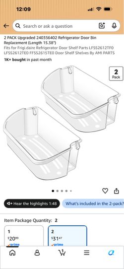 2-Pack Refrigerator Door Bin Replacement (contact info removed)02