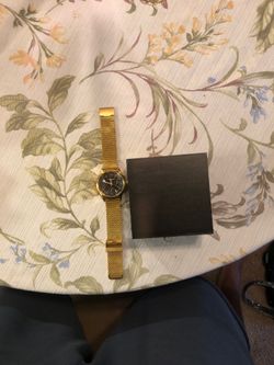 Akribos XXIV Mens Gold Tone Bracelet Watch