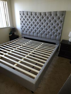 Calking Bed Grey Platform Bed $199