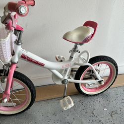 Little Girls Bicycle - Pink And White