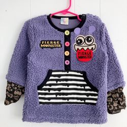 Halloween Fuzzy sweatshirt with monster for boy
