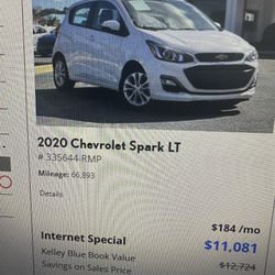 Chevy  Spark LT. 2020