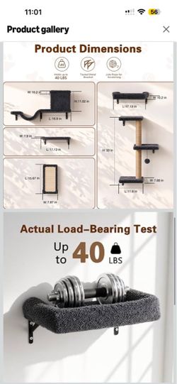 Cat wall shelves 6 piece set- new in the box