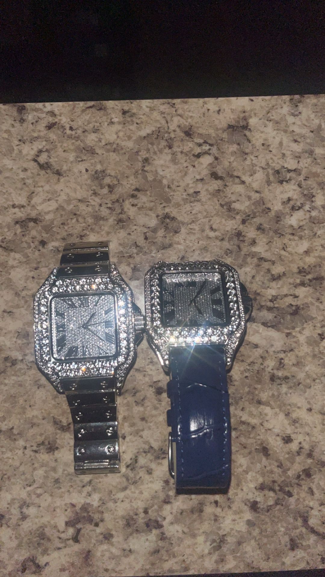 Blue face + Sliver Class watch