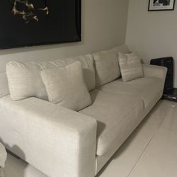 Upholstered Beige Sofa