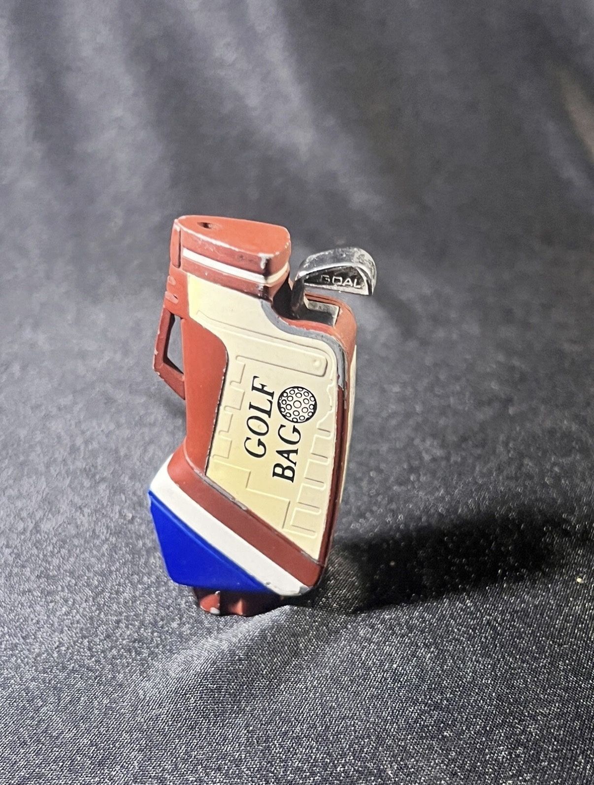 Red & Blue Golf Bag Replica Refillable Torch Lighter (Does Not Work)
