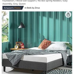 Queen Platform Bed New In Box. Mattres And Deliver Available.