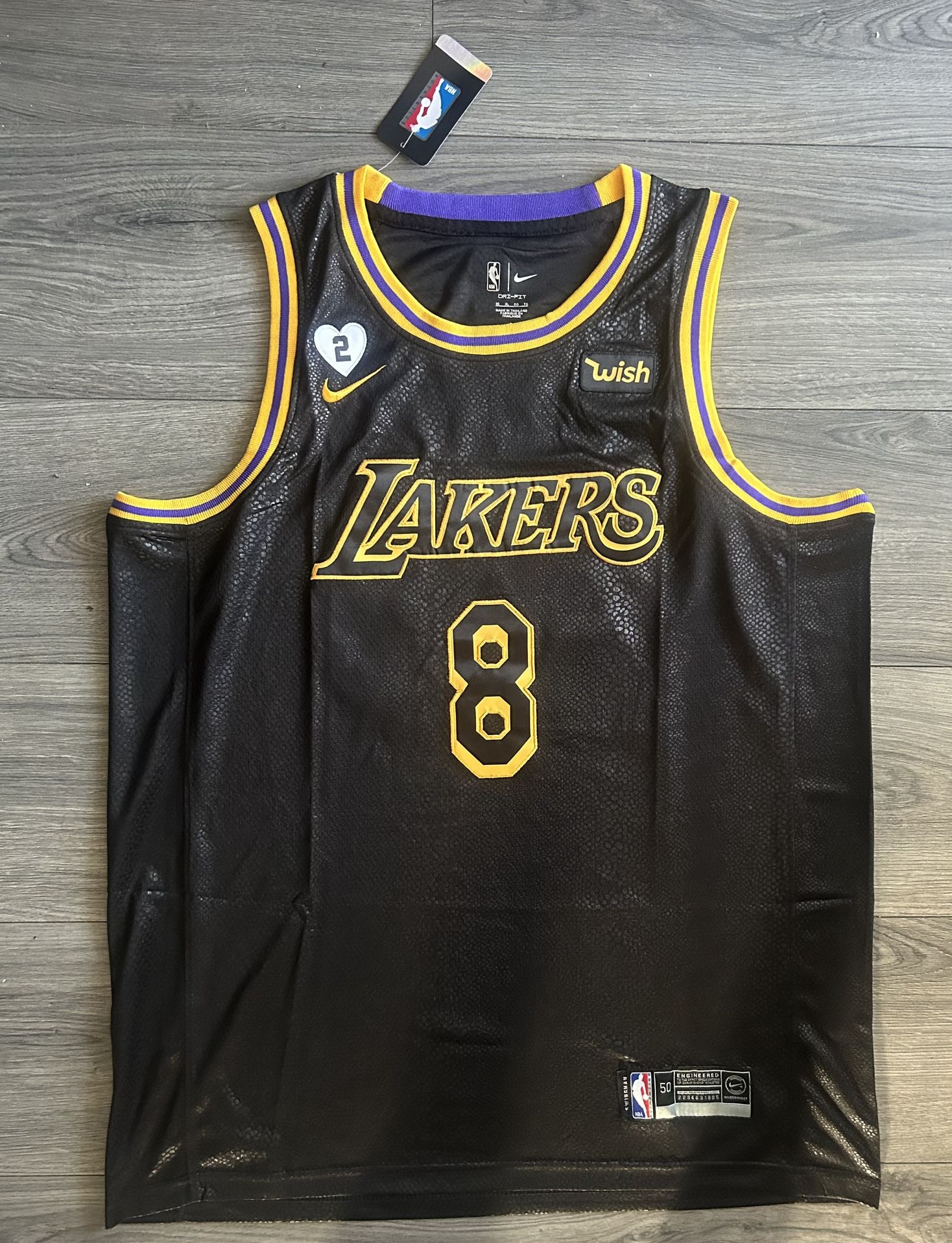 Los Angeles Lakers 8/24 Kobe Bryant Mamba Jersey