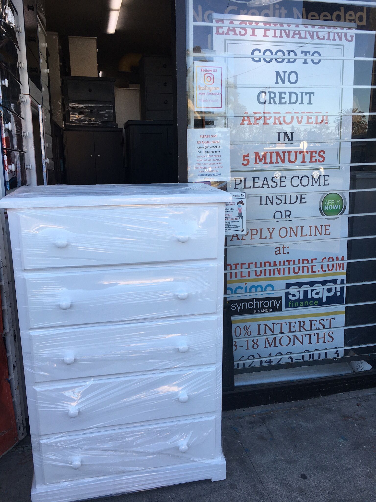 Chest 5 Drawers In Any Color New Solid Wood