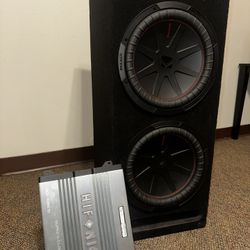 Kicker CompR 12” Subs + Hifonics 1900W Amp
