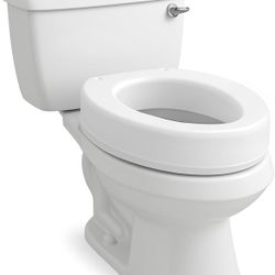Carex Toilet Seat Riser, Elongated Raised Toilet Seat Adds 3.5 inches to Toilet Height, for Assistance Bending or Sitting, 300 Pound Weight Capacity T