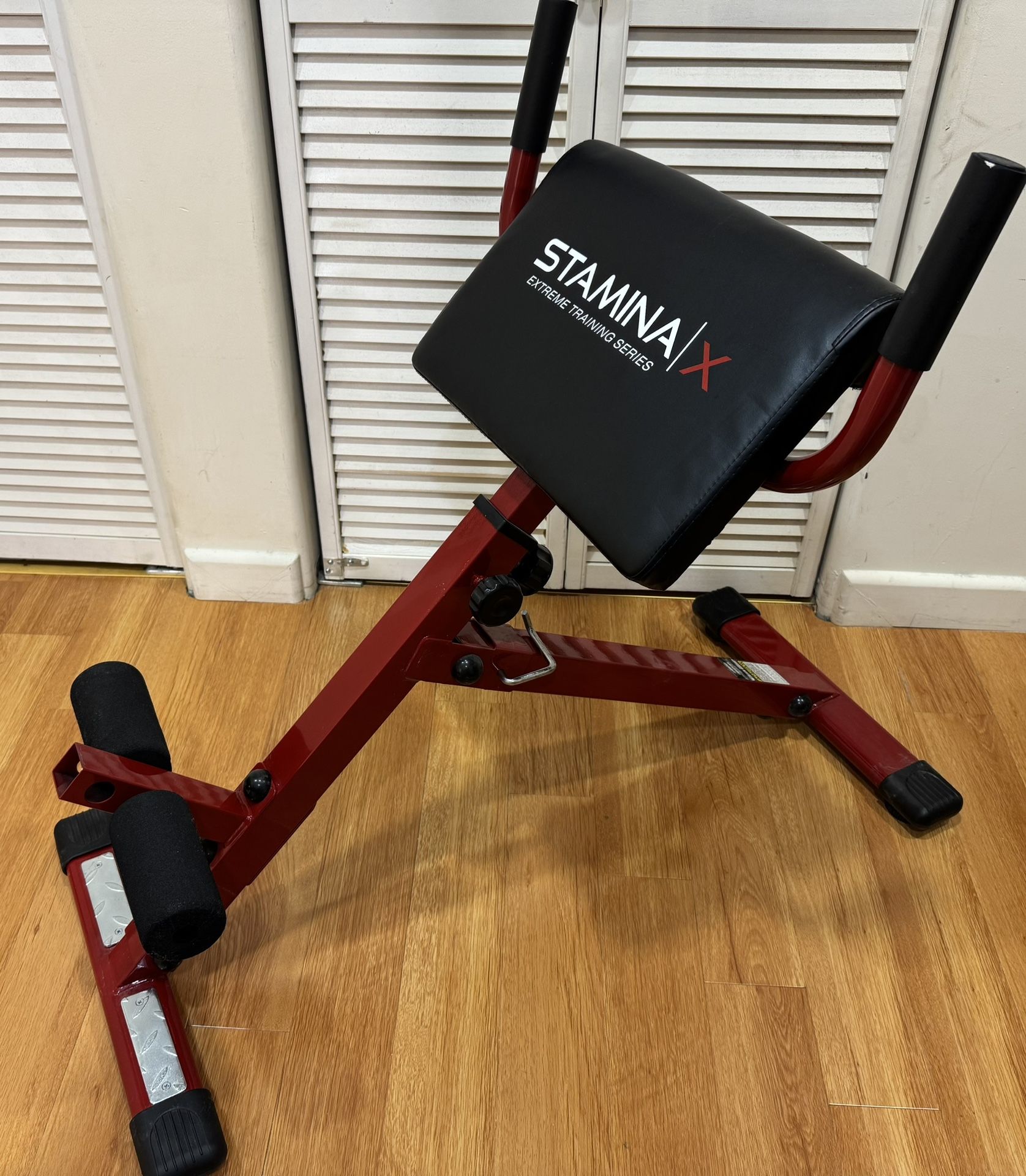 Stamina X Adjustable Roman Chair Back Extender Hyperextension Weight Bench