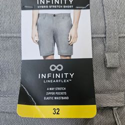Infinity LinearFlex Hybrid Stretch Shorts Size 32