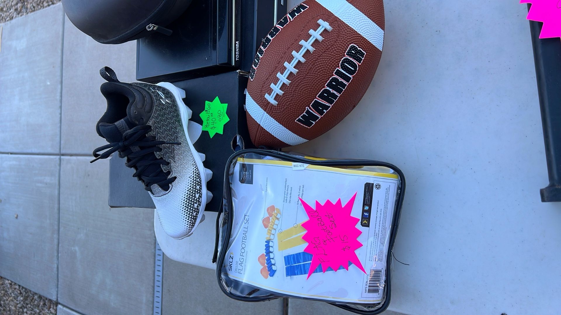 Football Set: Cleats Football Flags Girl boy Kid Child Teen Home Decor Christmas gift Party Yard Sale Halloween Z