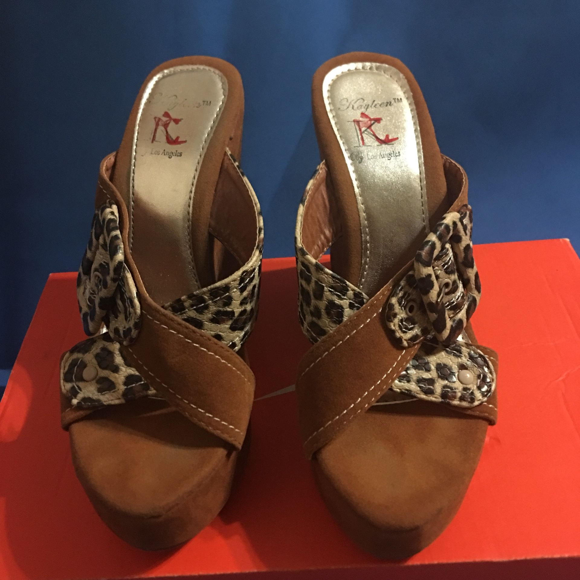 Wedge shoes brown/rust Size 7