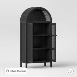 Woven Arched Wood Cabinet - Threshold