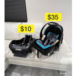 Baby trend infant car seat $35, base $10 / porta bebe silla $35, base $10