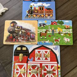 Melissa And Doug Sound Puzzles +Farm House Latches  