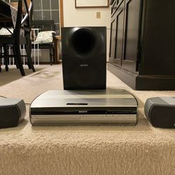 Sony S Force Pro DVD Home Threatre System DAV-X1 Model HCD-X1 Remote Speakers w Subwoofer