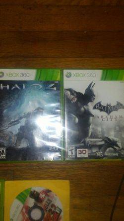 Selling for 10 negotionable for 6 xbox 360 games