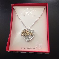 Dual charm pendant on 18" necklace