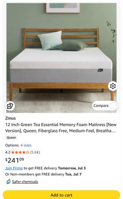 Open Box Zinus Mattress 12 in thick