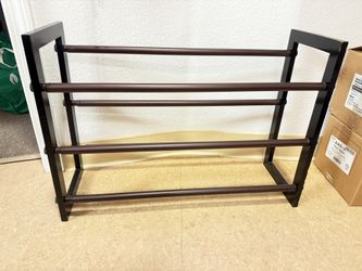 Expandable 3-Tier Metal Shoe Rack 25-35”