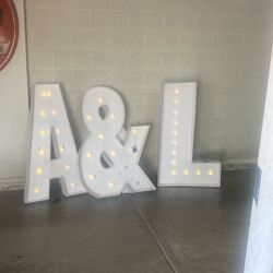 Lighted Hard Foam Letters 