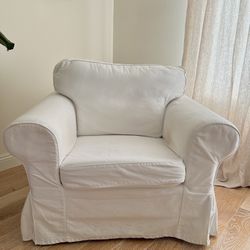 IKEA Slip Cover Chair White 