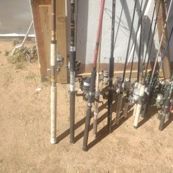 Fishing poles with reals and poles with out good deals