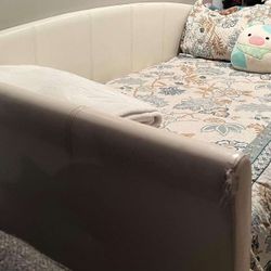 Twin bed with another underneath