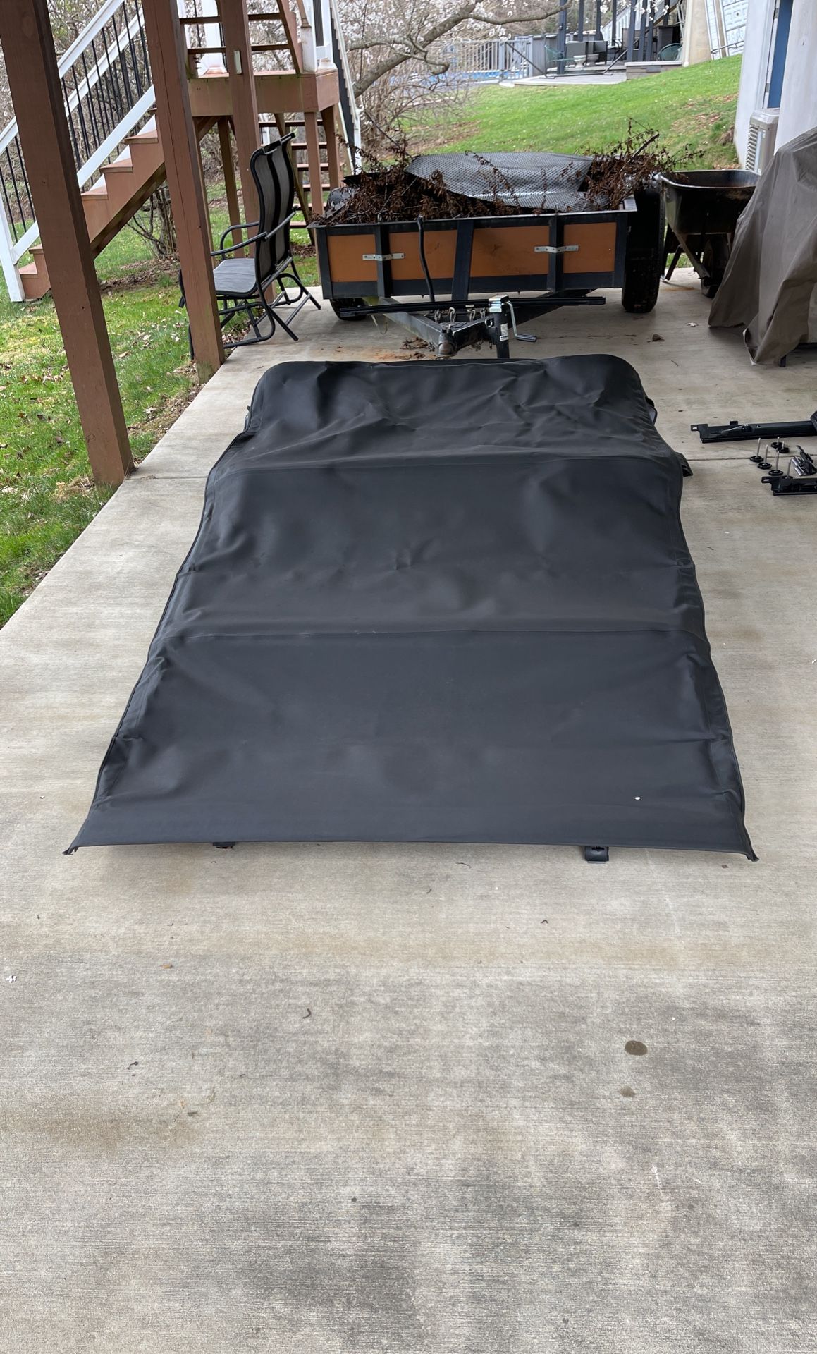 4 Door Jeep Wrangler stock Softtop with tinted windows and all Mounting hardware.