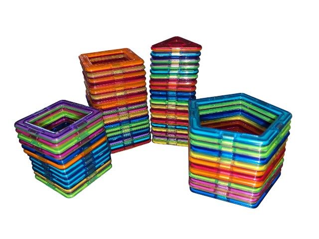 Magformers Rainbow
62-Piece Set - Magnetic
Tiles Building Blocks, Educational Kit, STEM Toy Set