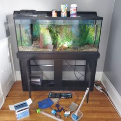 Fish Tank, Stand And Accessories 