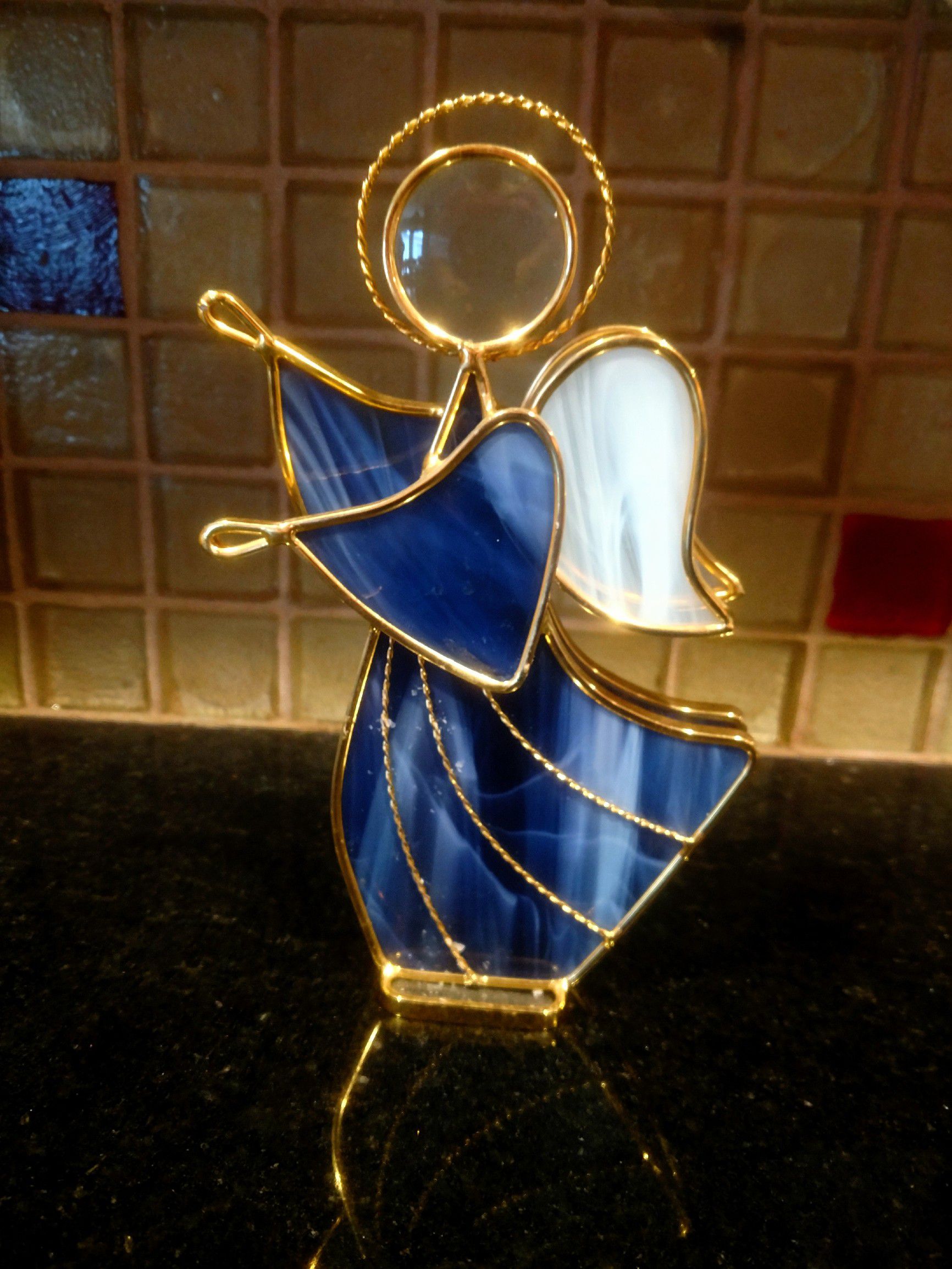 Stained Glass Angel Figurine