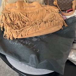 Vince Camino Fringe Suede Bag 