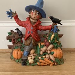 Hand-Painted Scarecrow Figurine